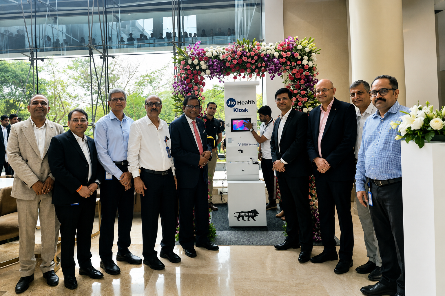 Official launch ceremony of the Jio Health Kiosk, a Make in India corporate health screening deployment