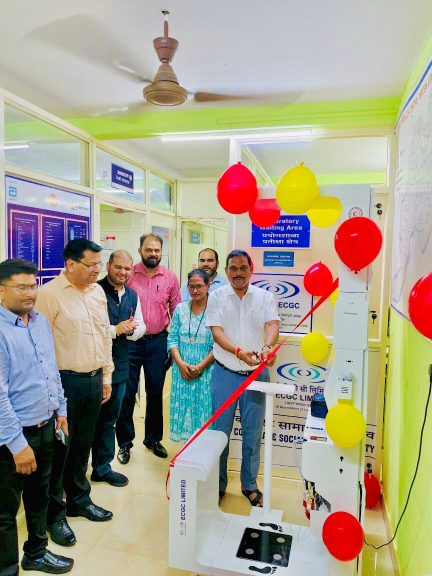 Ribbon-cutting inauguration of a health kiosk under ECGC CSR community health programme in Ladakh