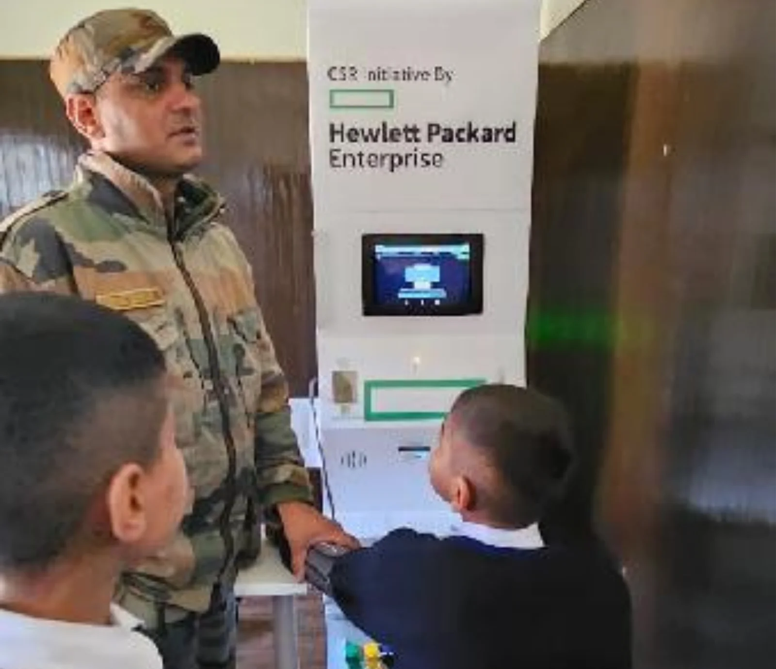 Health kiosk deployed under a Hewlett Packard Enterprise CSR initiative for school health screening