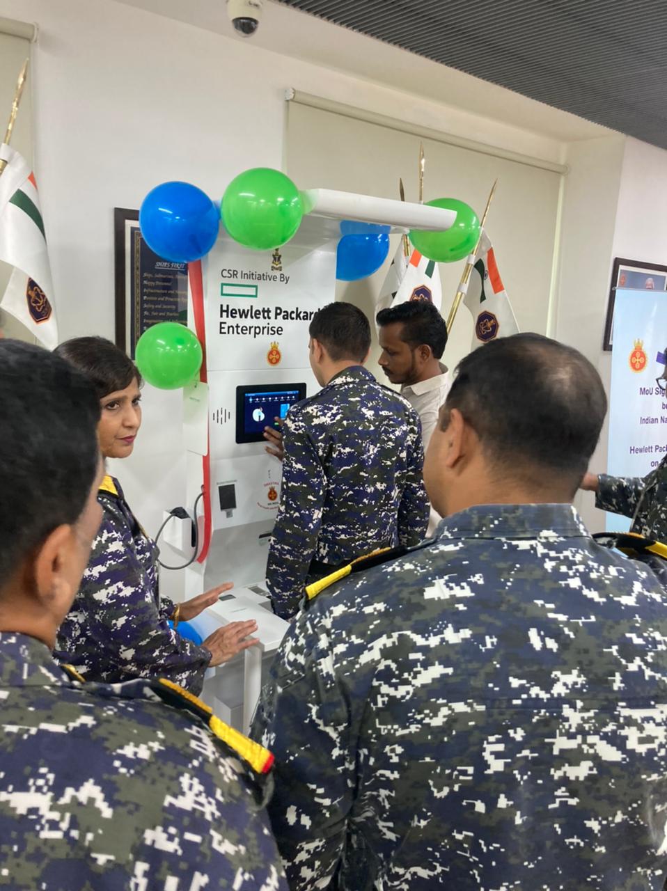 Health kiosk deployment with Indian Navy personnel under HPE's CSR initiative, New Delhi
