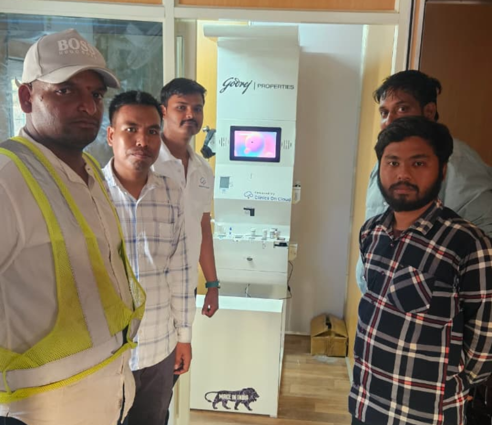 Health kiosk deployment at Godrej Properties as part of Clinics On Cloud's corporate presence