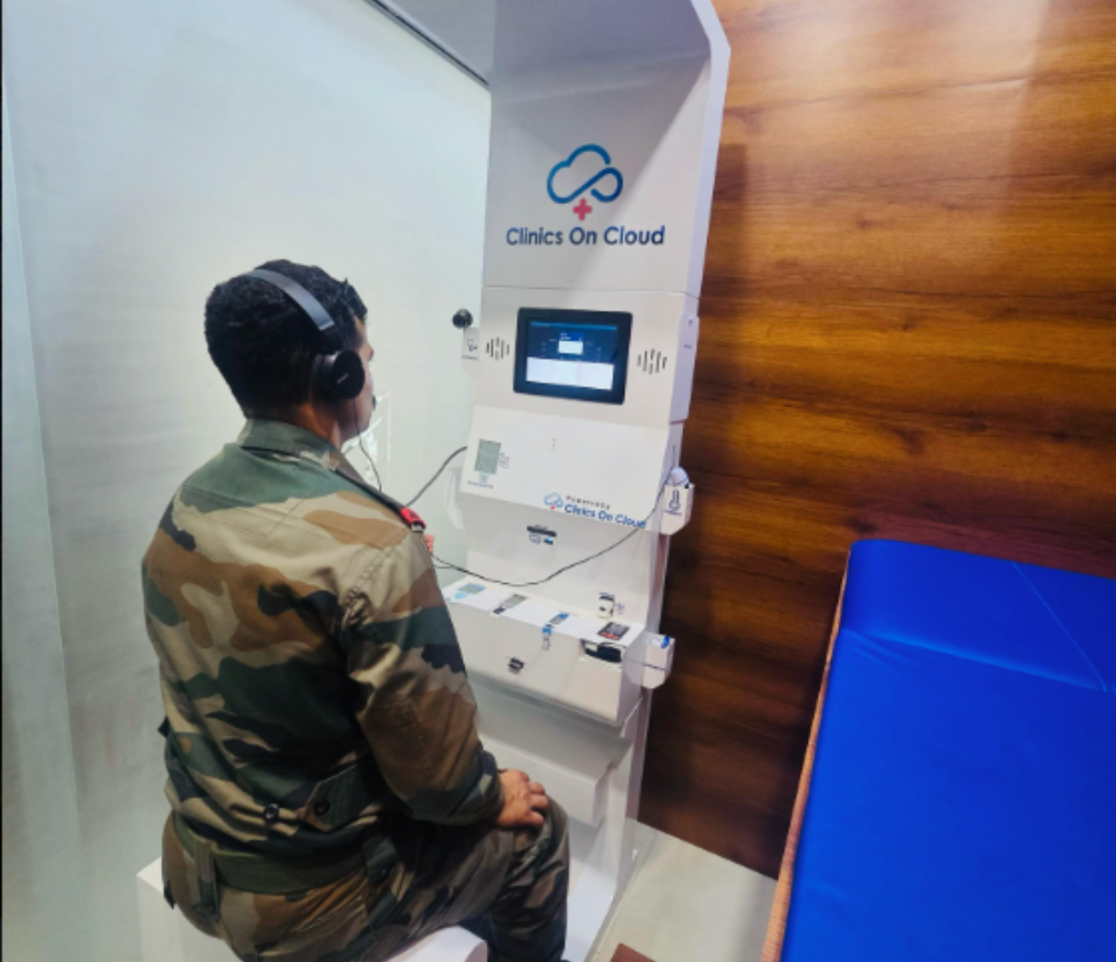 Health kiosk deployment for Indian Army personnel health checks, part of our presence with defence forces