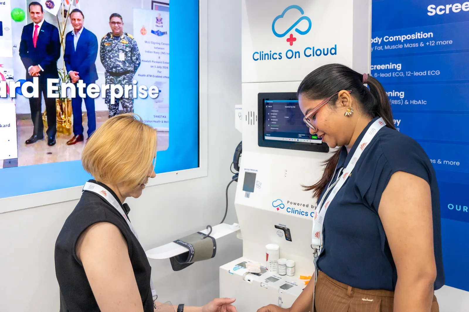 A Health ATM screening, live at the summit