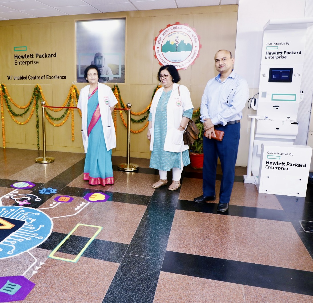 Health kiosk installed at AIIMS Rishikesh under Hewlett Packard Enterprise's CSR healthcare initiative