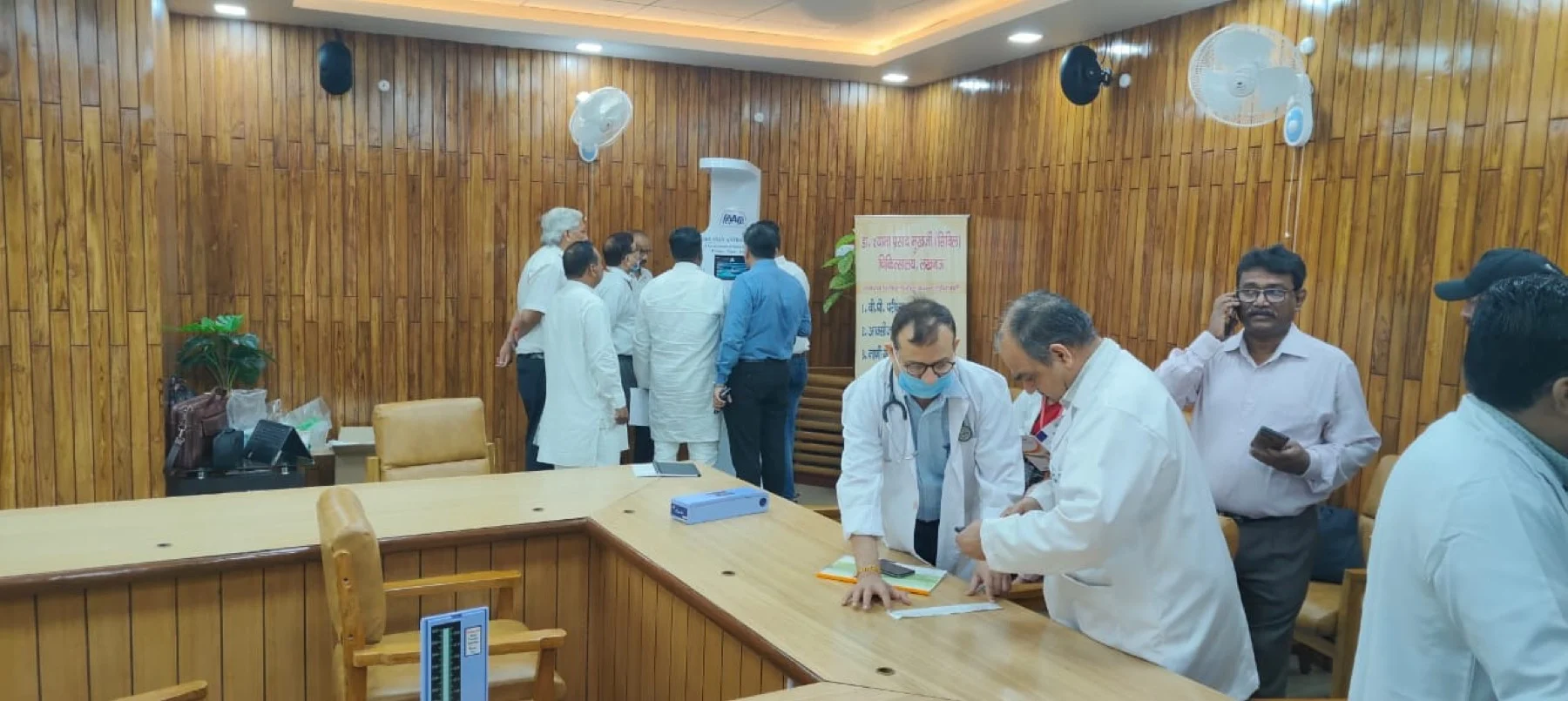 Health kiosk installation at a Lucknow government hospital under Clinics On Cloud's Uttar Pradesh presence