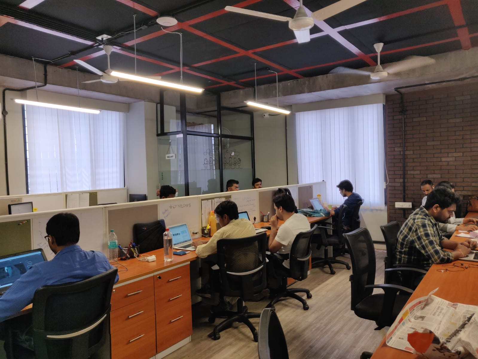 The Clinics On Cloud team at work in the company's first official office