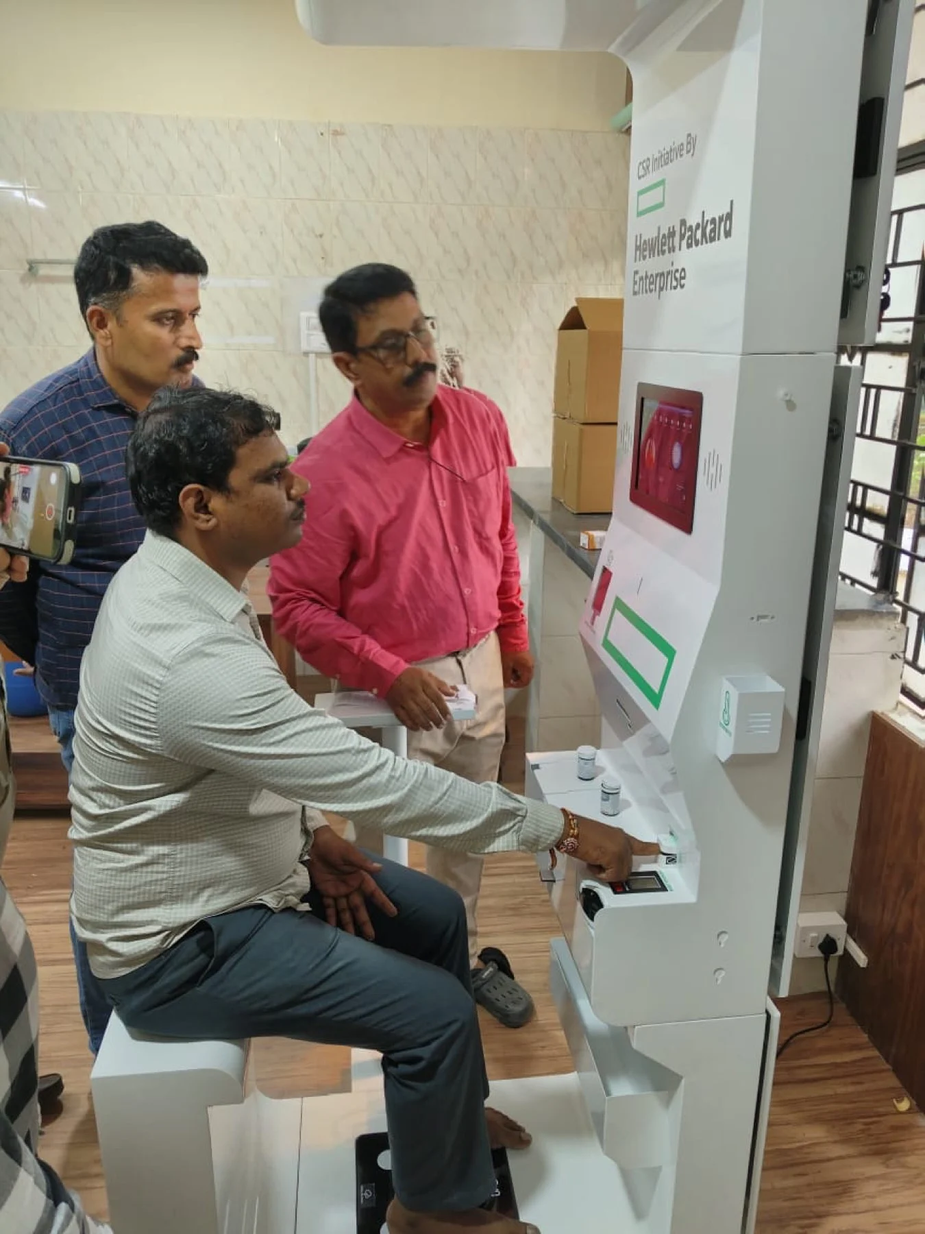 Health kiosk deployment in Karnataka under Hewlett Packard Enterprise's CSR community health initiative