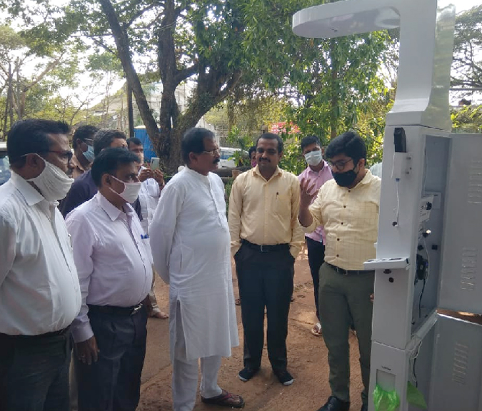 Health kiosk demonstration in Goa, showcasing Clinics On Cloud's community outreach presence