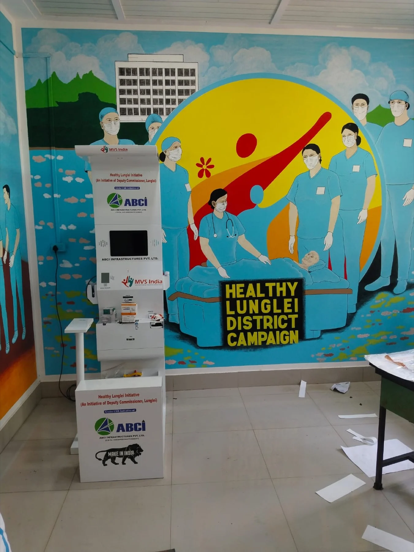 Health kiosk deployed under Healthy Lunglei District Campaign, a CSR initiative in Mizoram