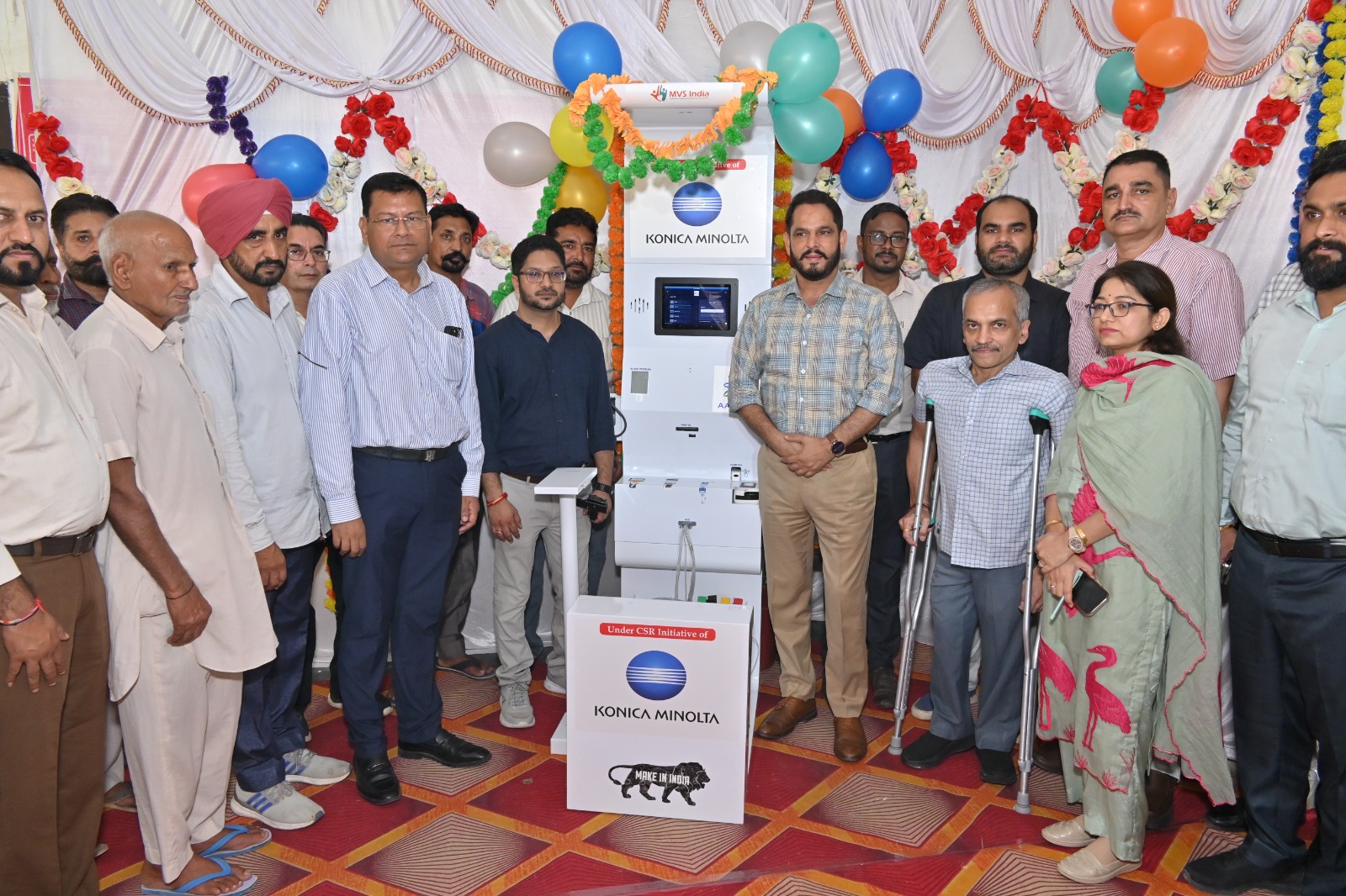 Health kiosk deployment in Punjab under Konica Minolta's CSR initiative for community screening