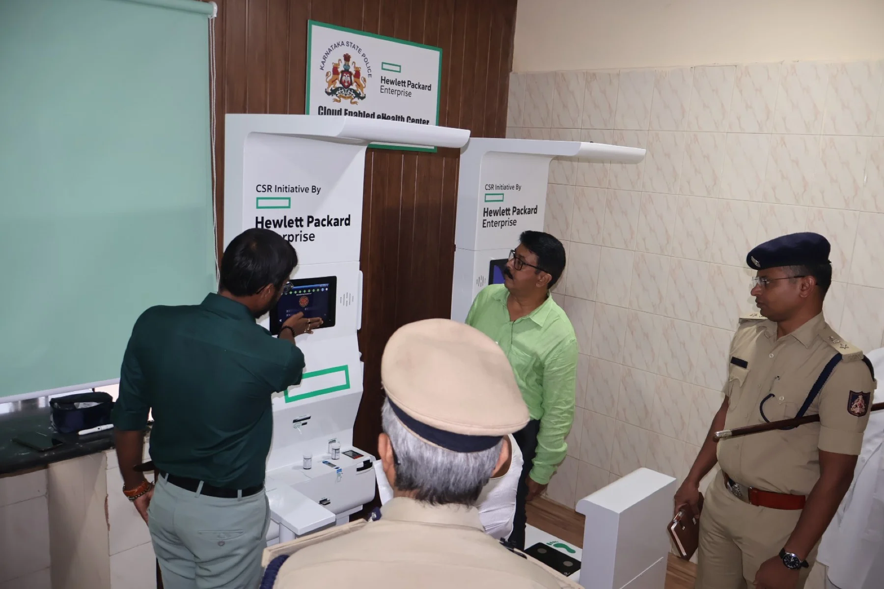 Cloud-enabled eHealth kiosks deployed for Karnataka State Police as a CSR initiative with Hewlett Packard Enterprise