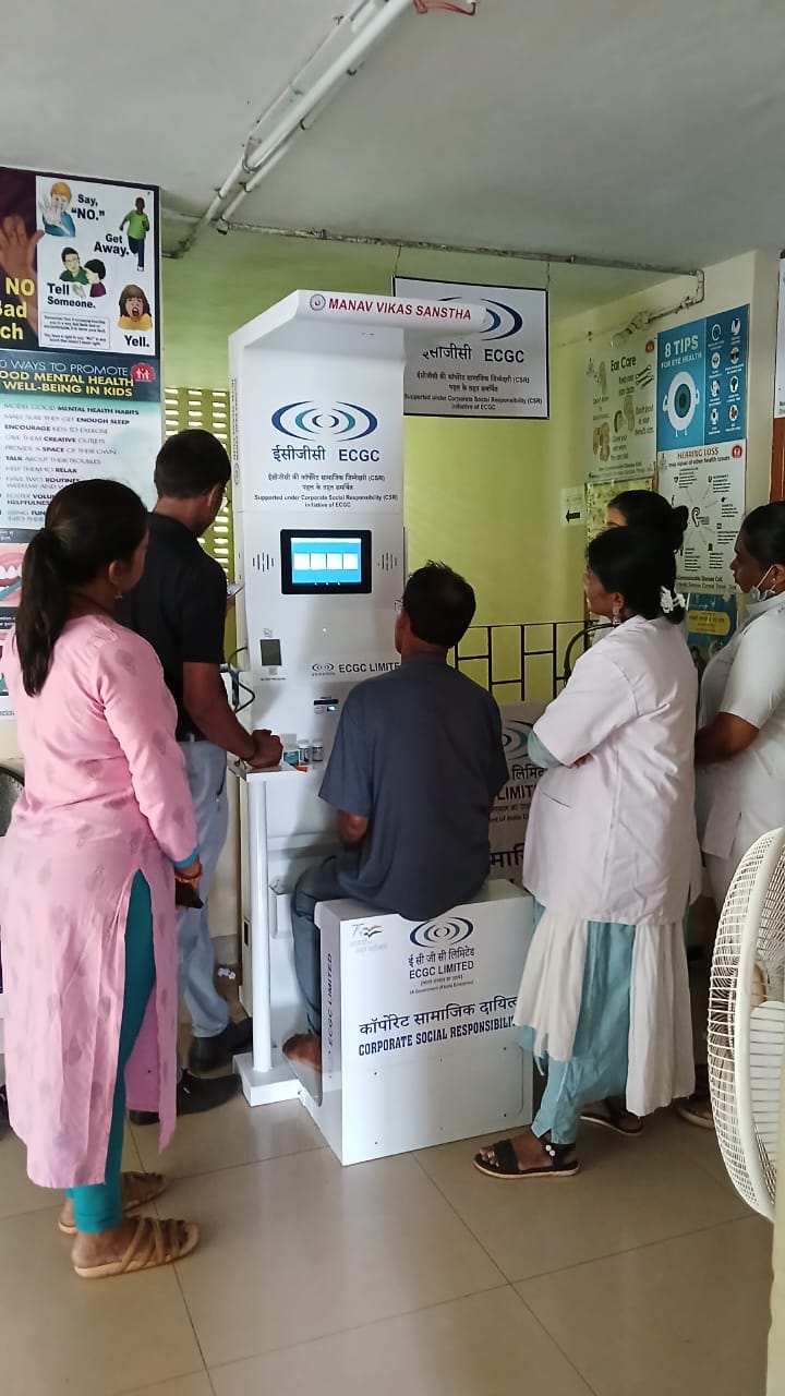 Health kiosk deployment in Goa under ECGC's CSR-supported community screening programme with Manav Vikas Sanstha