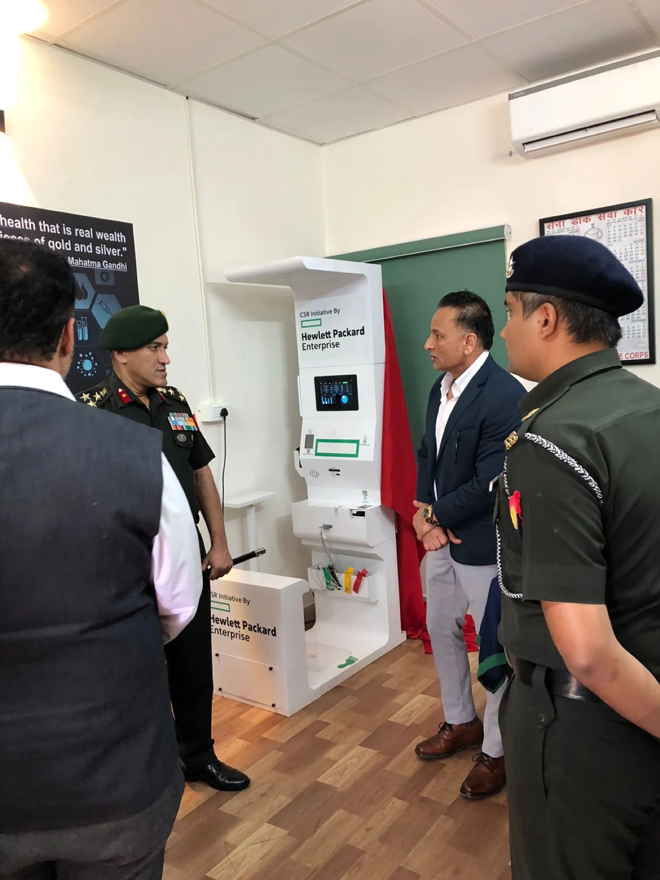 Health kiosk deployment under Hewlett Packard Enterprise CSR initiative at an Army unit in Himachal Pradesh