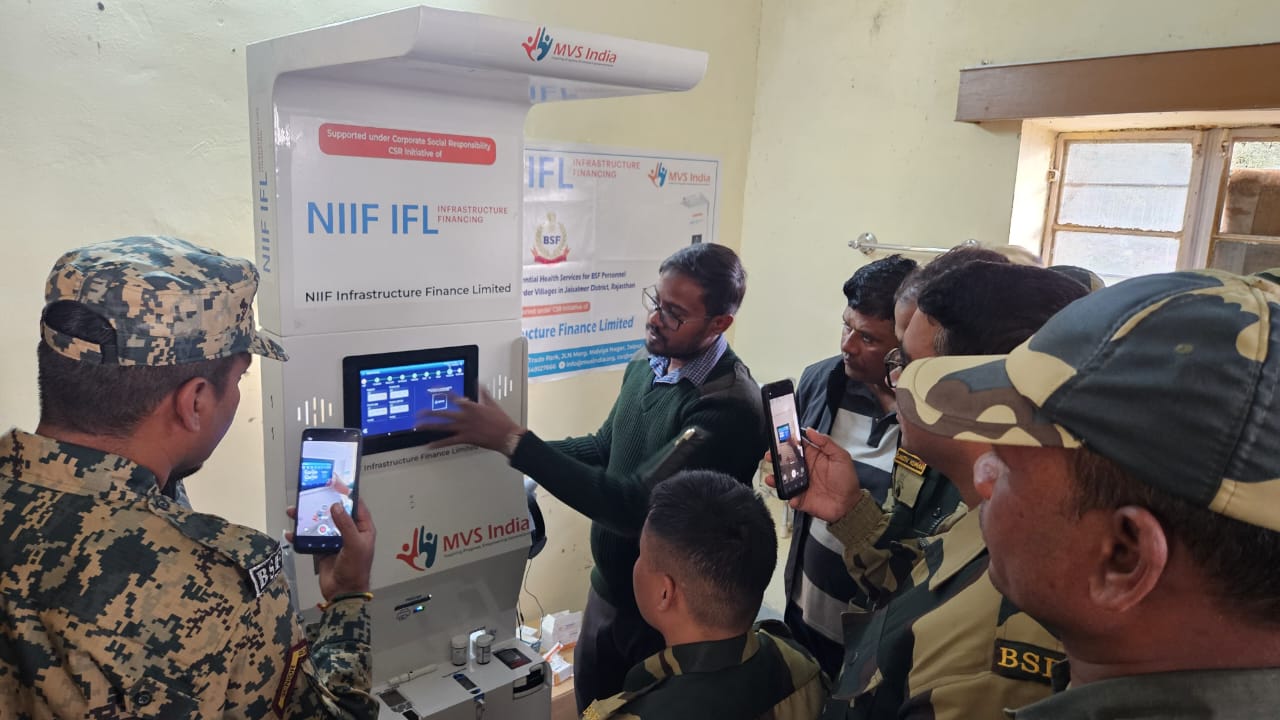 Health kiosk deployment for BSF personnel in Jaisalmer, supported under NIIF IFL's CSR initiative