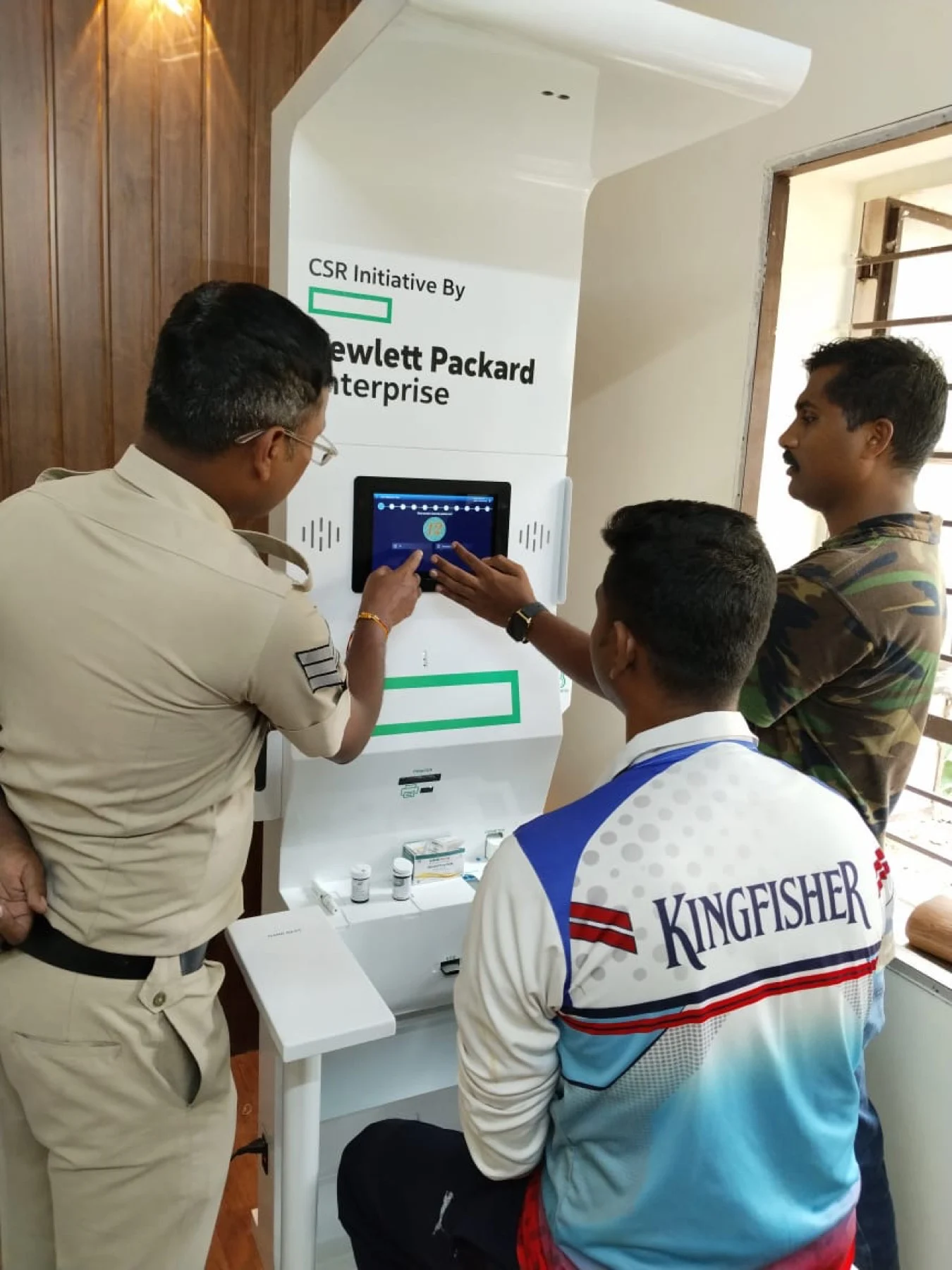 Health kiosk deployed under HPE CSR initiative for police force health screening programme