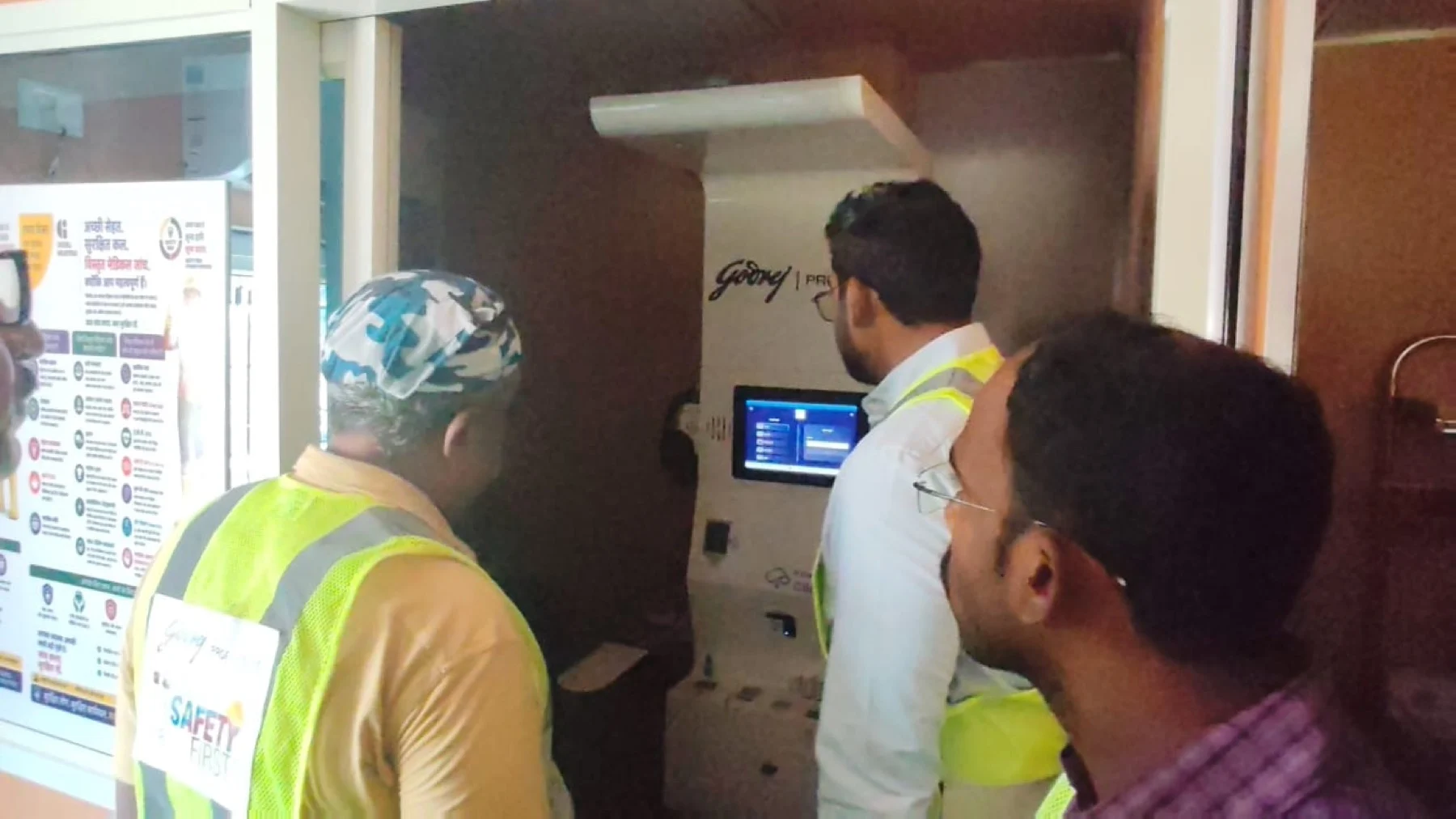 Health kiosk deployment in Karnataka, used by workers for on-site occupational health screening