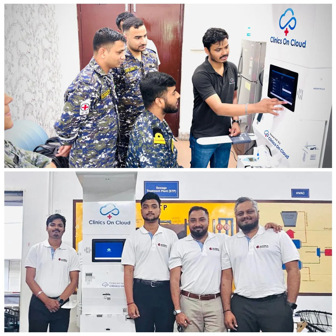 Health kiosk deployment across Maharashtra, serving defence personnel and industrial workforce sites