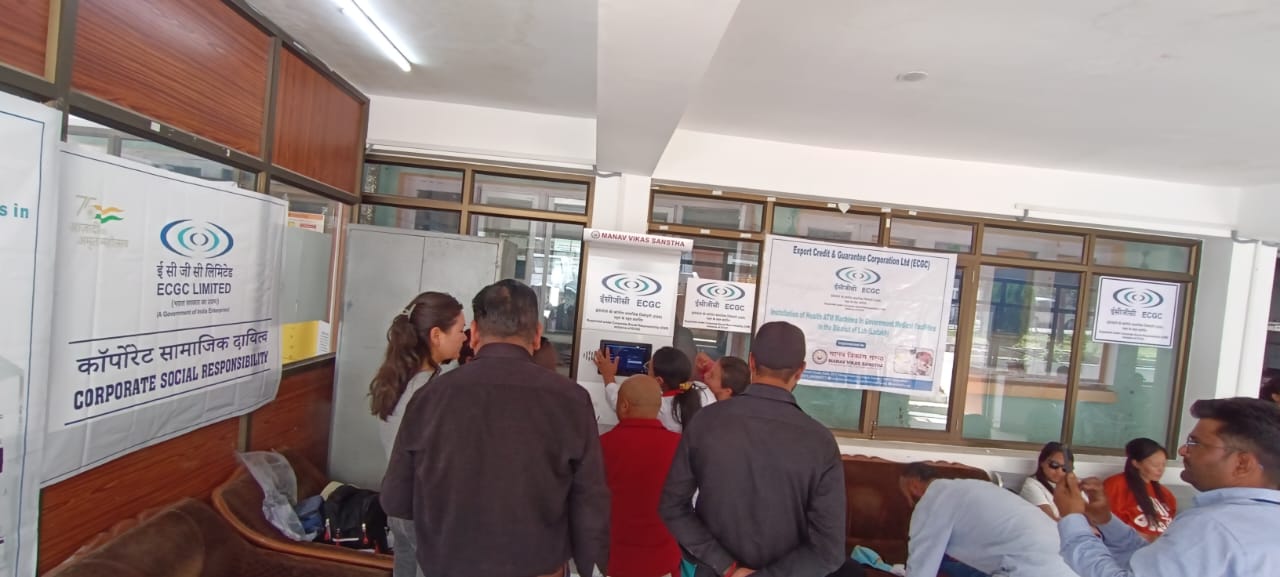 Health ATM installation at government health facility in Leh, Ladakh under ECGC CSR programme