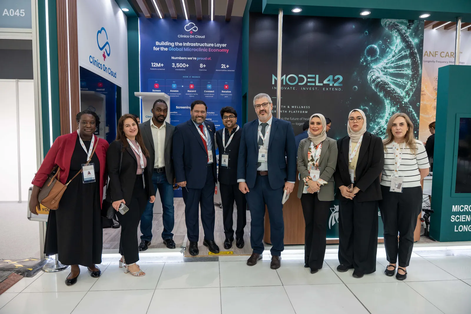 Guests and partners at the stand