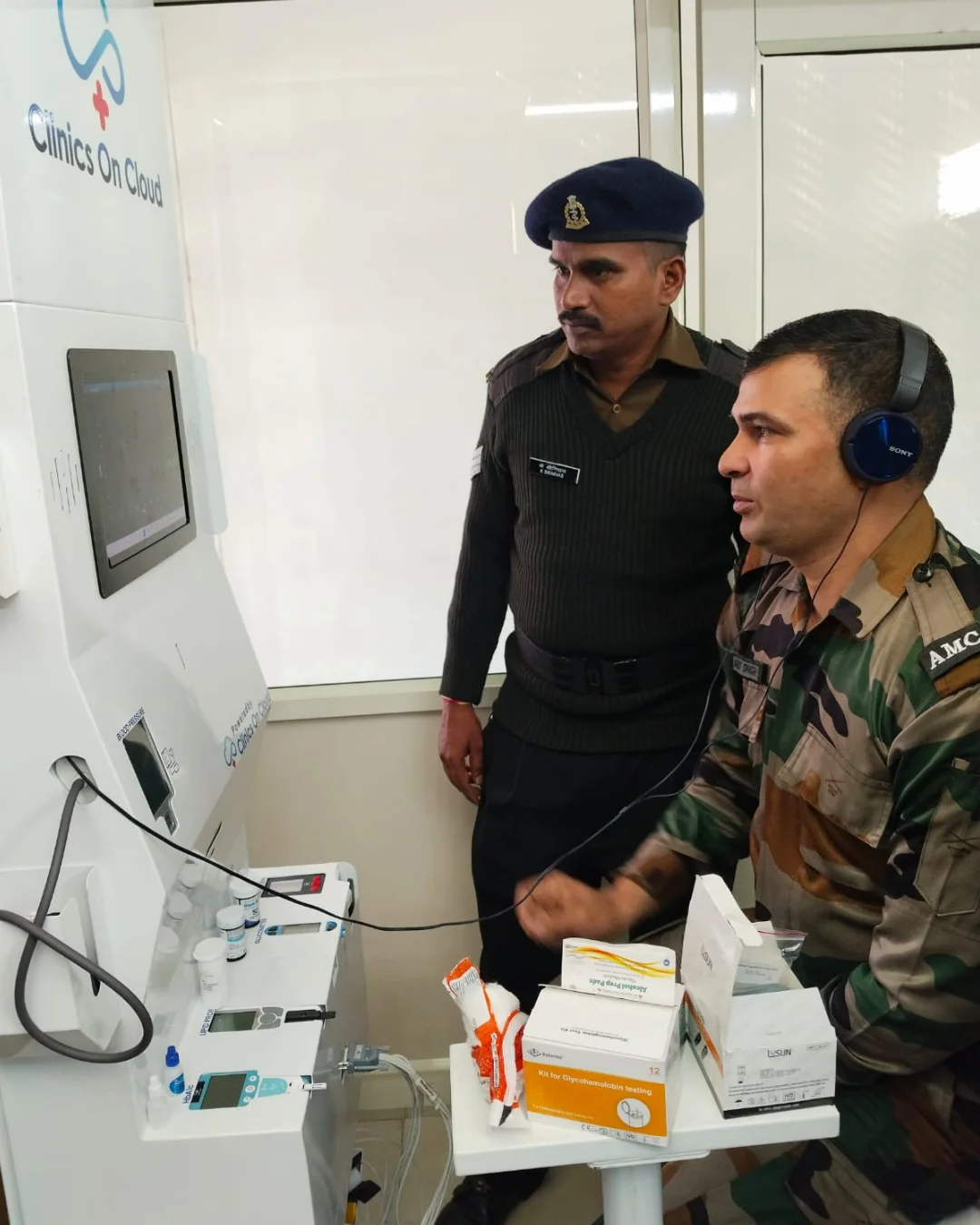 Health kiosk deployment supporting Indian Army medical corps screening at defence establishments