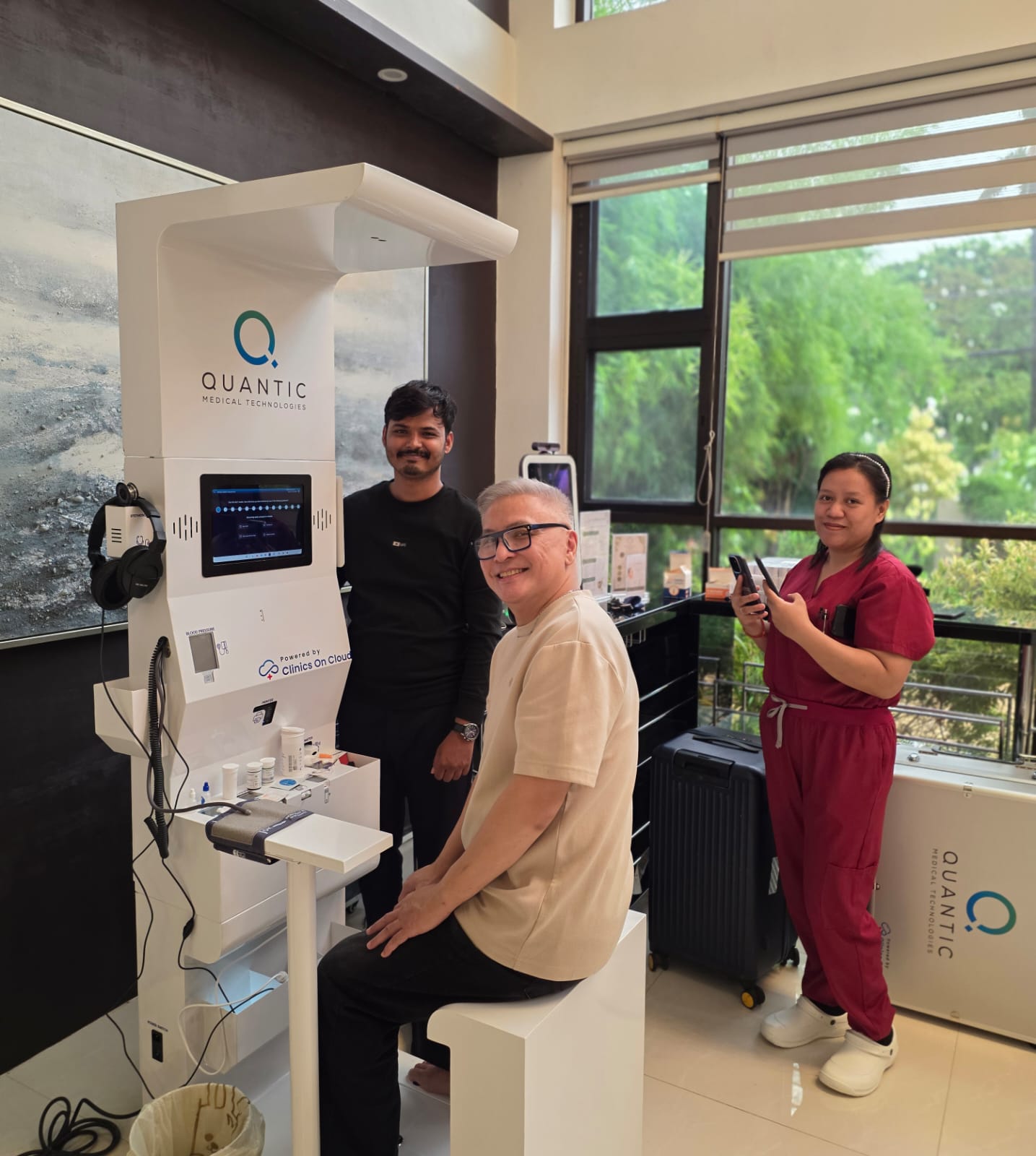 Quantic Medical Technologies health kiosk deployment for Clinics On Cloud's presence in the Philippines