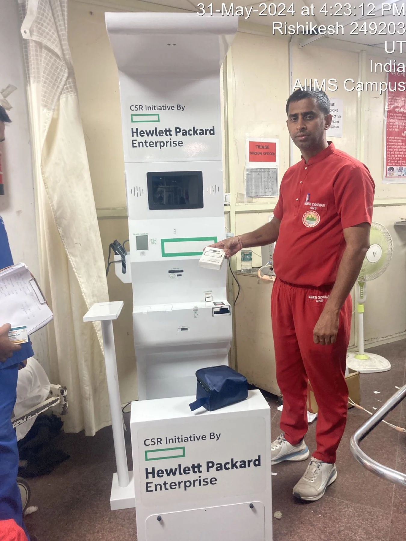 Health kiosk CSR deployment with Hewlett Packard Enterprise at AIIMS Rishikesh, Uttarakhand