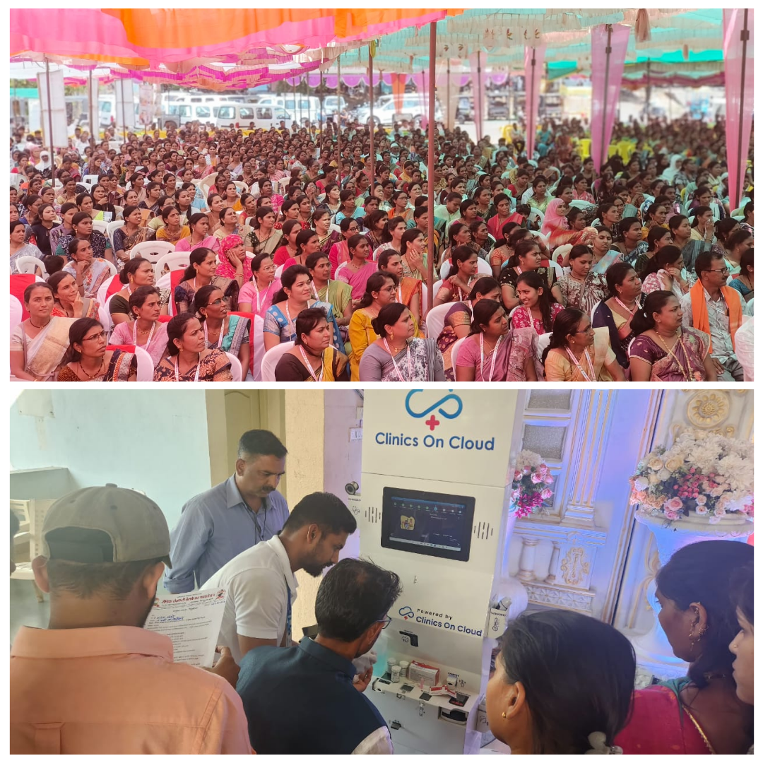 Health kiosk deployment in Maharashtra for community screening, from mass gatherings to on-site kiosk checkups