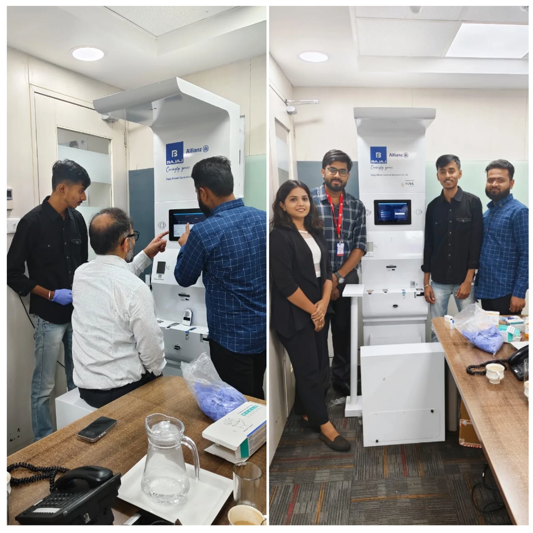 Health kiosk deployment with Bajaj Allianz for corporate wellness screening, Maharashtra