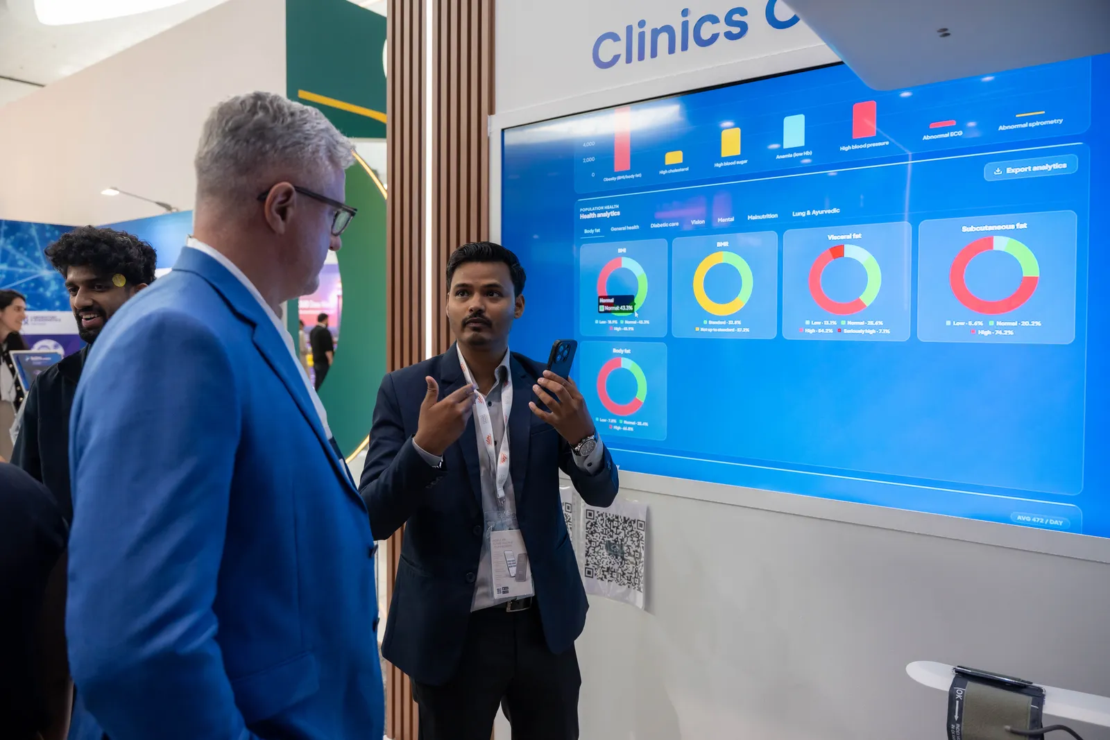 The health analytics dashboard, shown live
