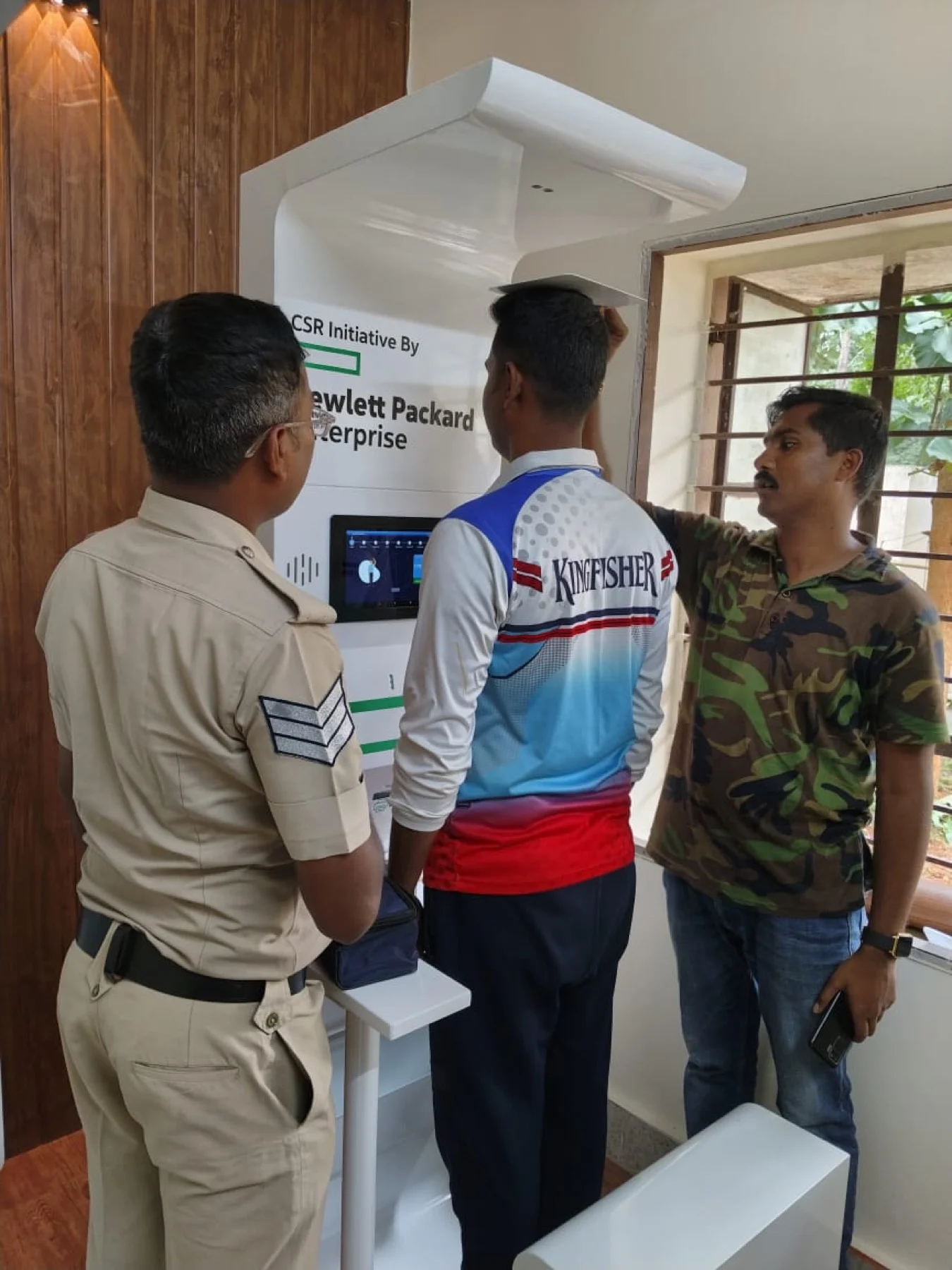Health kiosk deployment in Karnataka under Hewlett Packard Enterprise CSR initiative for police health screening