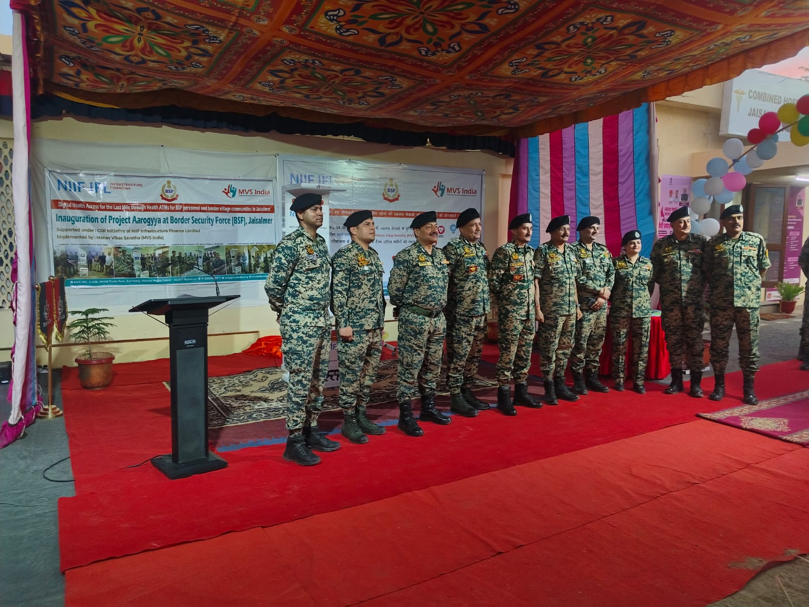 Inauguration of Project Aarogyya health kiosks for BSF personnel and border villages, Jaisalmer CSR initiative