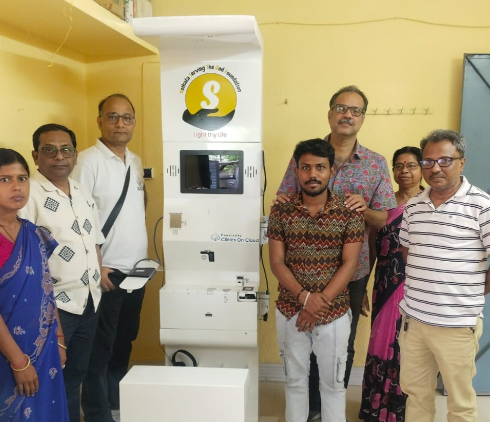Health kiosk deployment with Kolkata Serving The God Foundation under a CSR & NGO community health programme