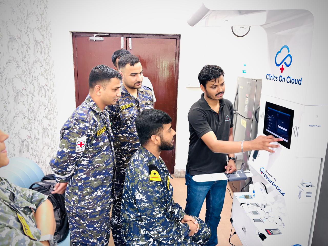Health kiosk deployment for Indian Navy medical screening under Clinics On Cloud presence programme