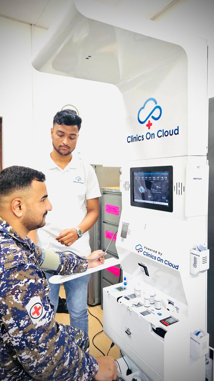 Health kiosk deployment for Indian Navy personnel health screening under Clinics On Cloud's defence sector presence