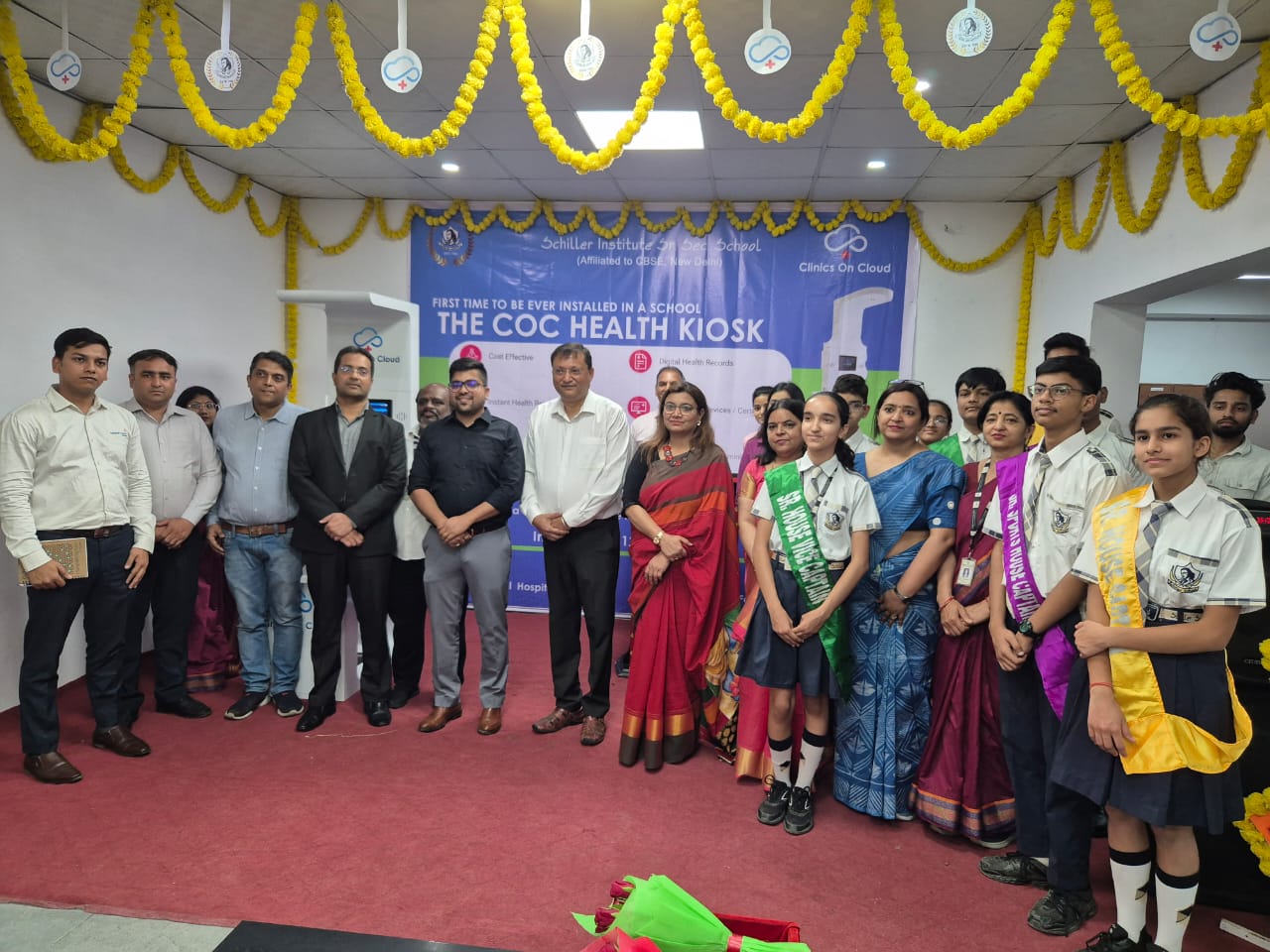 Launch of the CoC Health Kiosk at Schiller Institute Sr Sec School, first-ever school installation