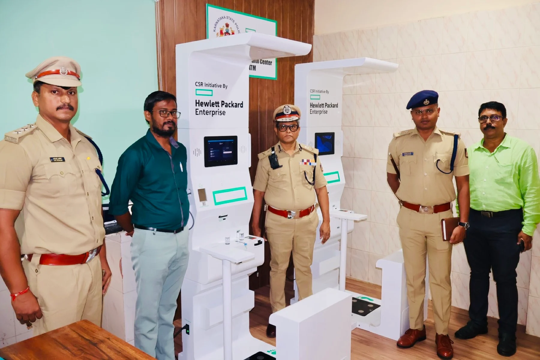 Health kiosks deployed with Karnataka State Police under HPE's CSR community health initiative