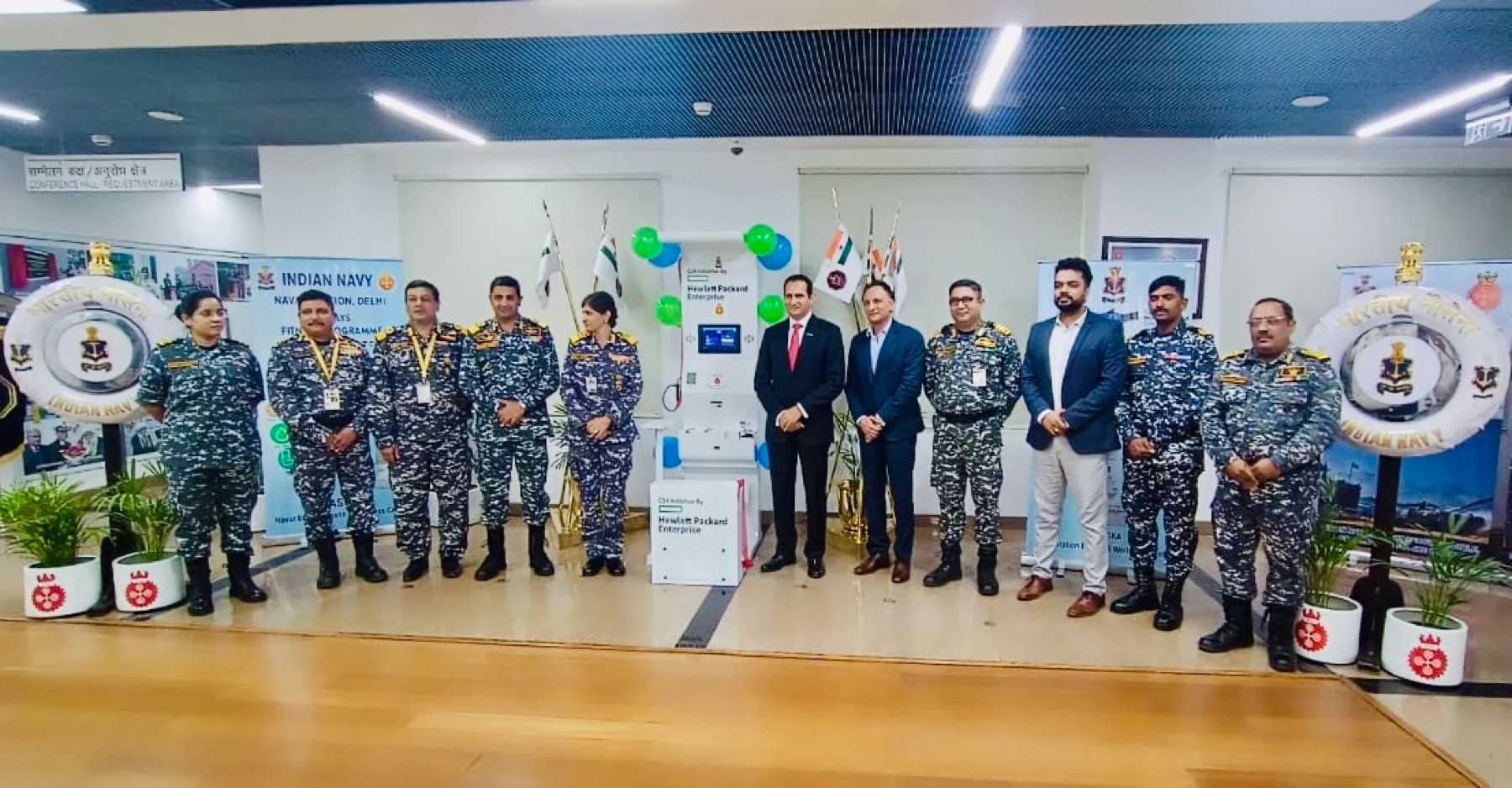 Health kiosk CSR deployment with Hewlett Packard Enterprise for Indian Navy fitness programme, New Delhi